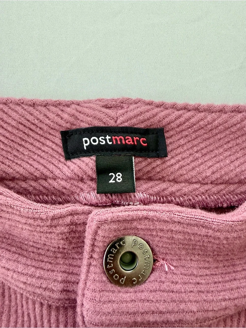 Postmarc Men's Flat Front Ribbed Shorts in Dusty Rose